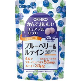 Жевательные витамины для глаз, черника + лютеин  ORIHIRO