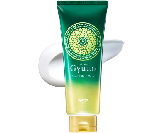 Восстанавливающая маска-сыворотка Gyutto Corset Hair Mask для волос ROHTO