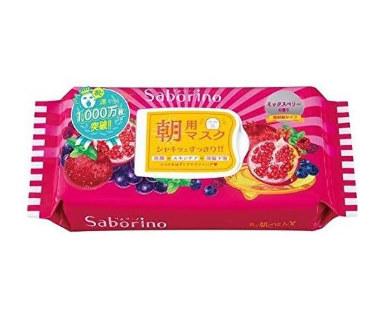 Маски для лица с гранатом и черникой Saborino Morning Mask Ripe Fruit High Moisture BCL