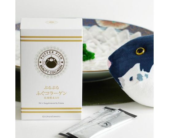 Морской коллаген из рыбы фугу с жемчужной пудрой Puffer Fish Beauty Collagen GINZA TOMATO