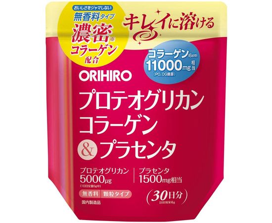 Антивозрастной коллагеновый комплекс с протеогликаном и плацентой ORIHIRO Proteoglycan, Collagen & Placenta