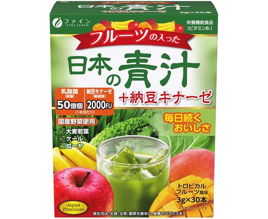 Фруктовый аодзиру с наттокиназой и молочнокислыми бактериями FINE JAPAN