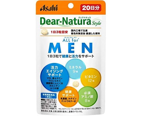 Витамины и минералы  для мужчин Asahi Dear-Natura Style ALL For MEN
