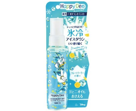 Освежающий дезодорант-спрей для тела с охлаждающим эффектом Mandom Happy Deo