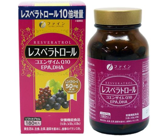 Комплекс ресвератрол с EPA и DHA кислоты с противовирусным действием Fine Japan Resveratrol