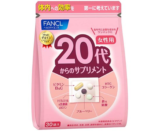 Сбалансированный комплекс витаминов для женщин после 20 лет  Fancl Good Choice Woman 20+