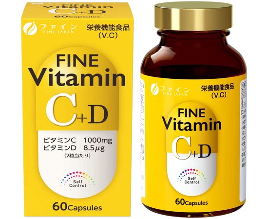 Комплекс витаминов для повышения иммунитета Vitamin C+D FINE JAPAN