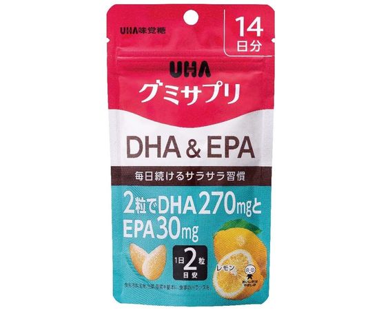 Жевательные витамины с комплексом Омега-3 UHA Gummy Supple