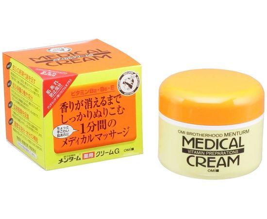 Лечебный универсальный крем для рук и тела с витаминами В2, В6, Е ROHTO Omi Menturm Medical Vitamin Preparations Cream