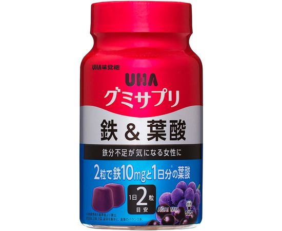 Жевательные витамины (железо и фолиевая кислота) UHA