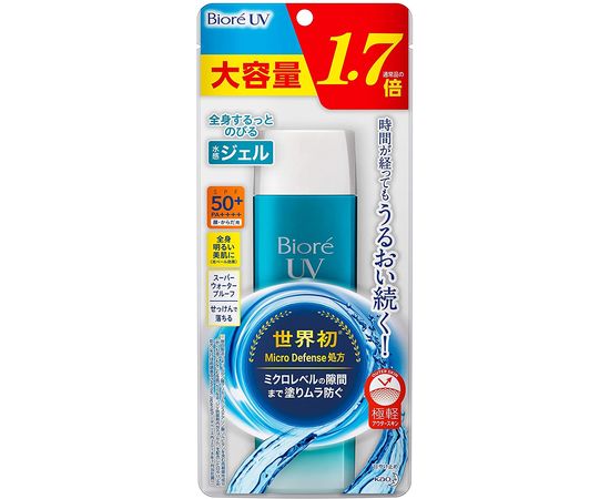 Водостойкий солнцезащитный гель KAO Biore UV AQUA Rich Watery Gel SPF50 +